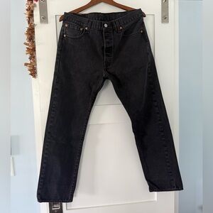 Levi’s 501 button fly black denim 34x30